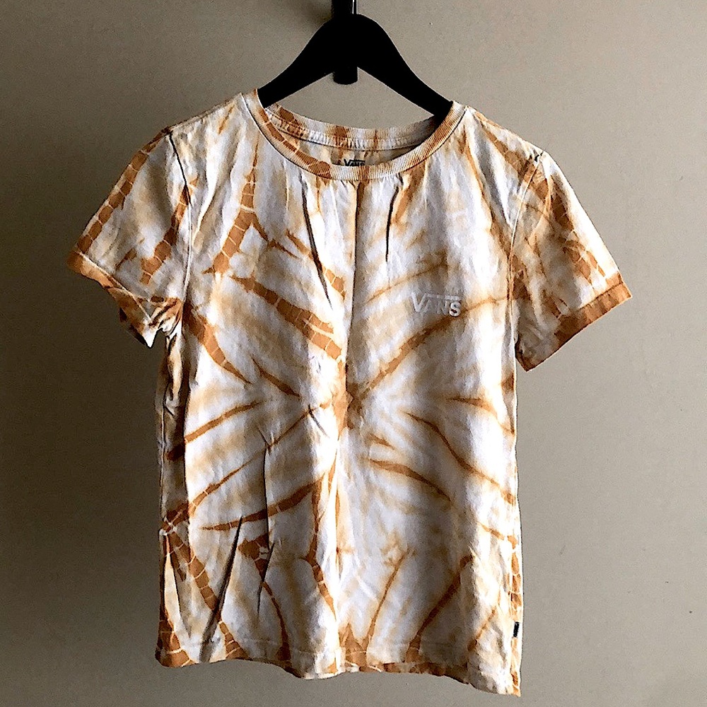 Vans tie-dye Tee (predominantly yellow + some white)